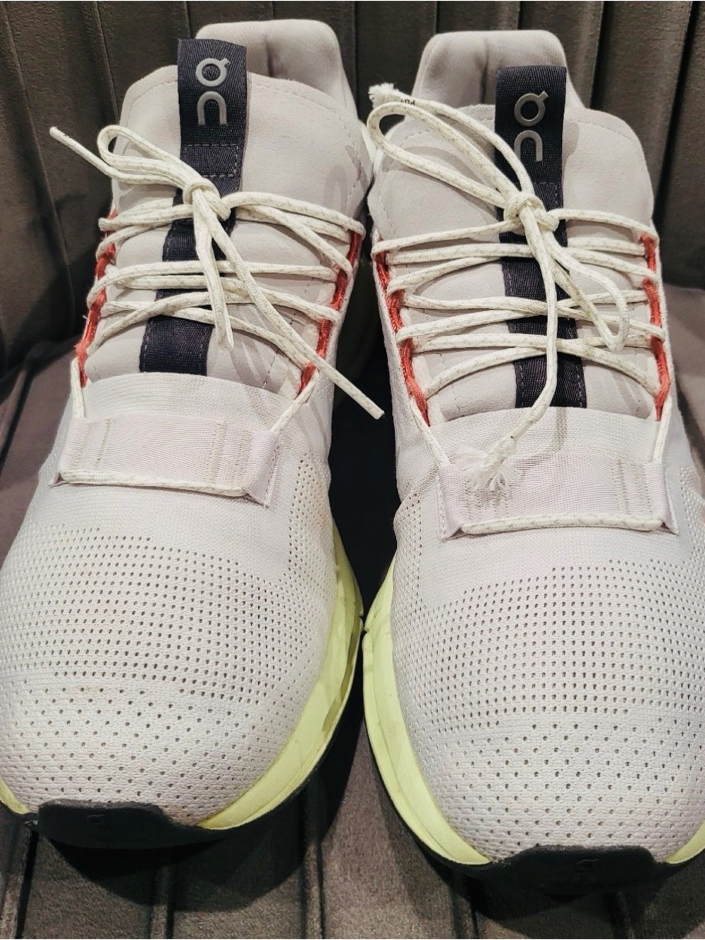 ON Cloudnova White Limelight Brown Running Sneakers Shoes-Women’s 9 OR Mens 7.5 - Picture 3 of 6